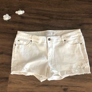 Torrid White Lace Shorts